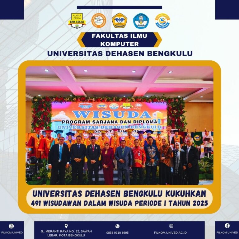 Universitas Dehasen Bengkulu Kukuhkan 491 Wisudawan dalam Wisuda Periode Juli 2025